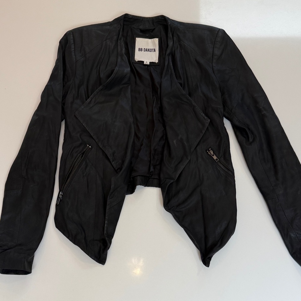 BB Dakota Women's Black Leather Jacket